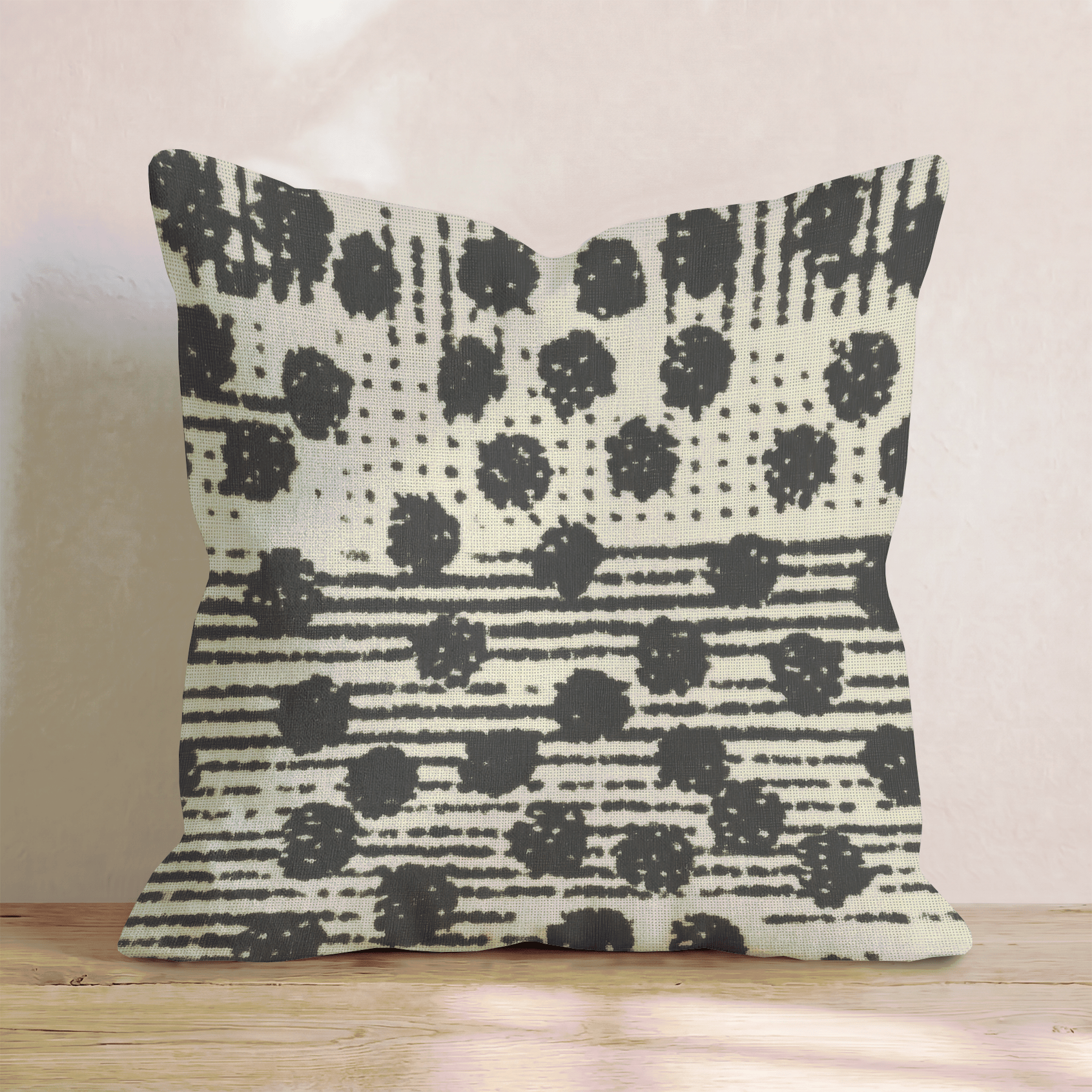 Speckled Stripes Throw Pillow - Hillcroft Home