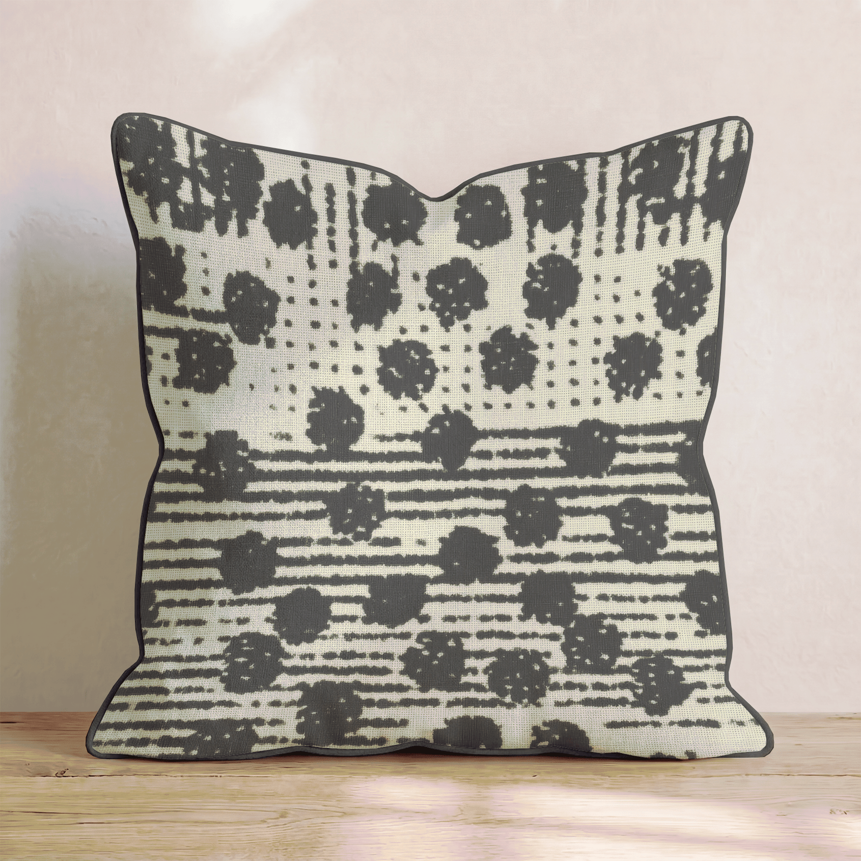 Speckled Stripes Throw Pillow - Hillcroft Home