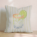 Spicy Marg Stripes Throw Pillow - Hillcroft Home