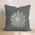 Spider Web Dark Teal Throw Pillow - Hillcroft Home