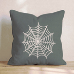 Spider Web Dark Teal Throw Pillow - Hillcroft Home