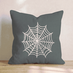 Spider Web Dark Teal Throw Pillow - Hillcroft Home