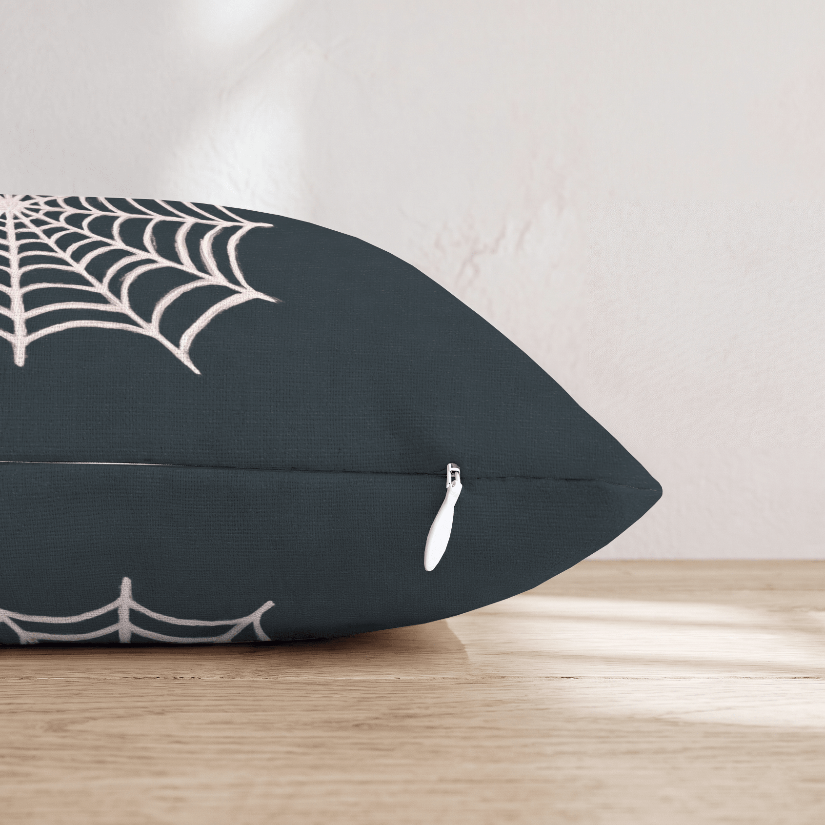 Spider Web Dark Teal Throw Pillow - Hillcroft Home