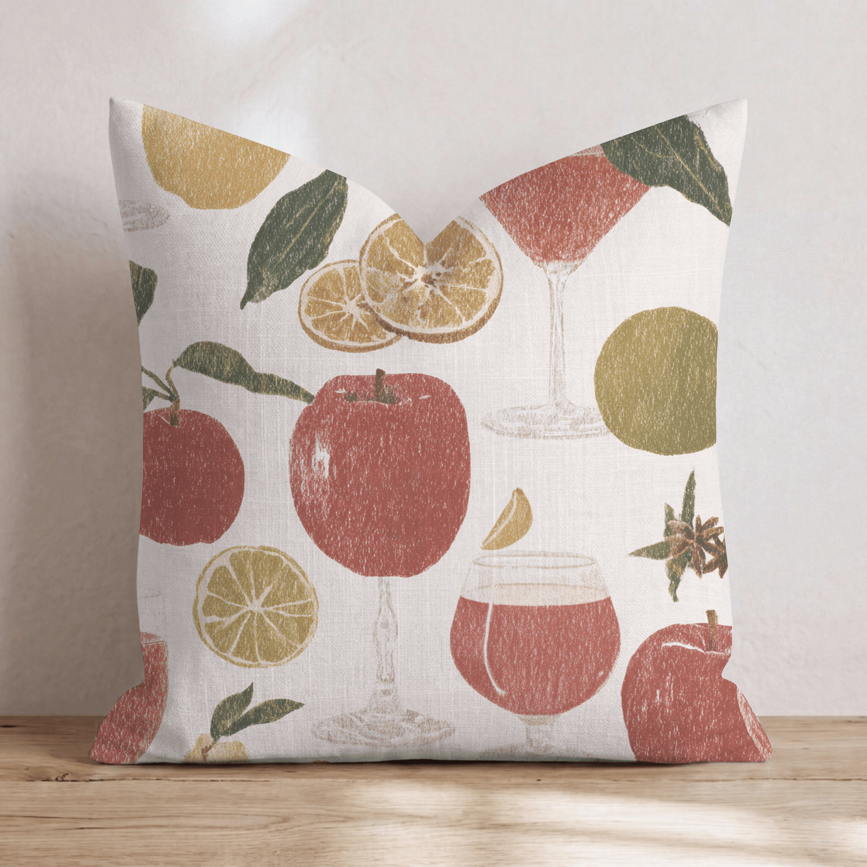 Spiked Cider Hour Throw Pillow - Hillcroft Home