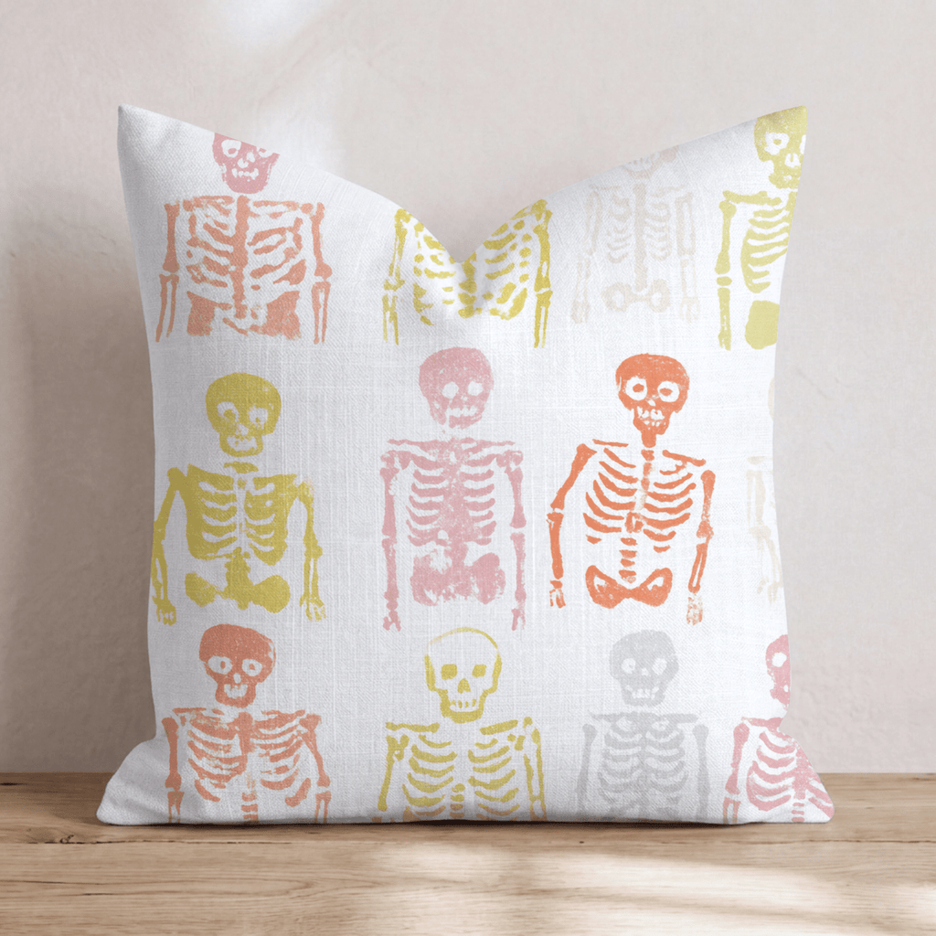 Spooky Skeletons Throw Pillow - Hillcroft Home