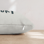 Spooky Teal Script Throw Pillow - Hillcroft Home