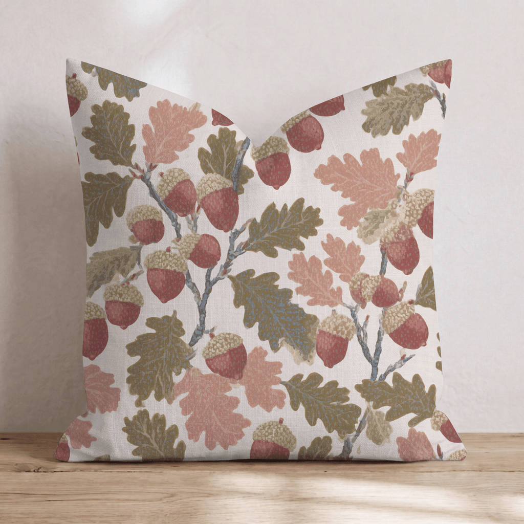 Spotted Acorns Throw Pillow - Hillcroft Home