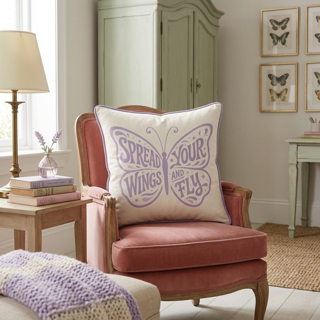 Spread Your Wings Throw Pillow - Hillcroft Home