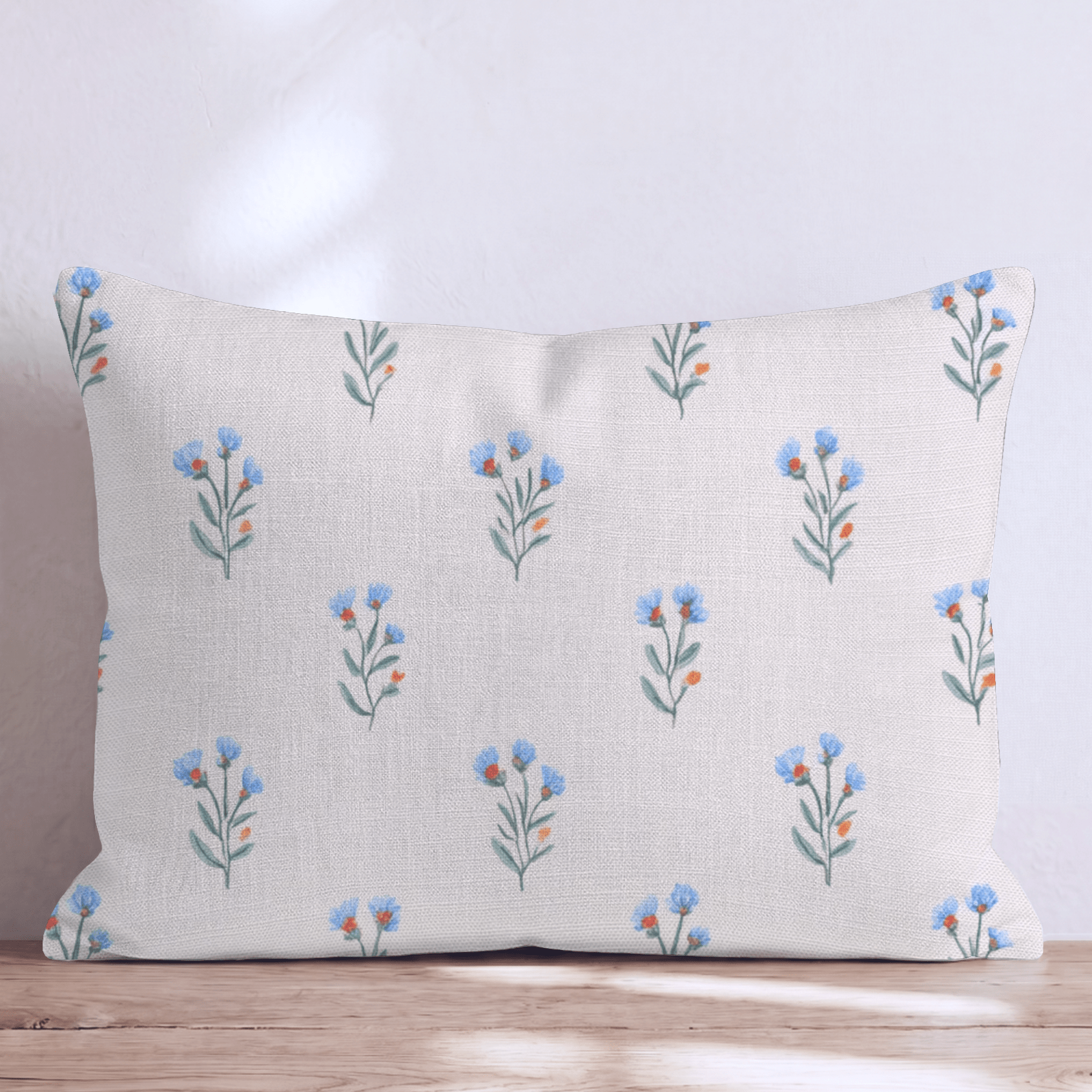 Spring Bluebells Throw Pillow - Hillcroft Home
