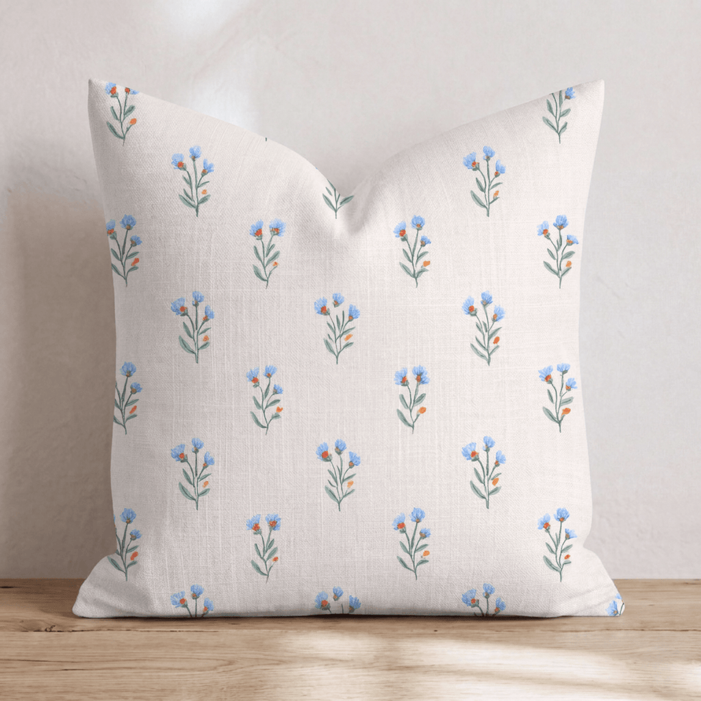 Spring Bluebells Throw Pillow - Hillcroft Home