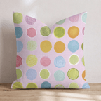 Spring Candy Drop Throw Pillow - Hillcroft Home