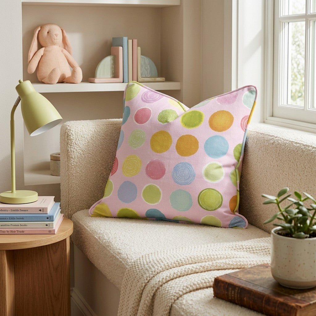 Spring Candy Drop Throw Pillow - Hillcroft Home