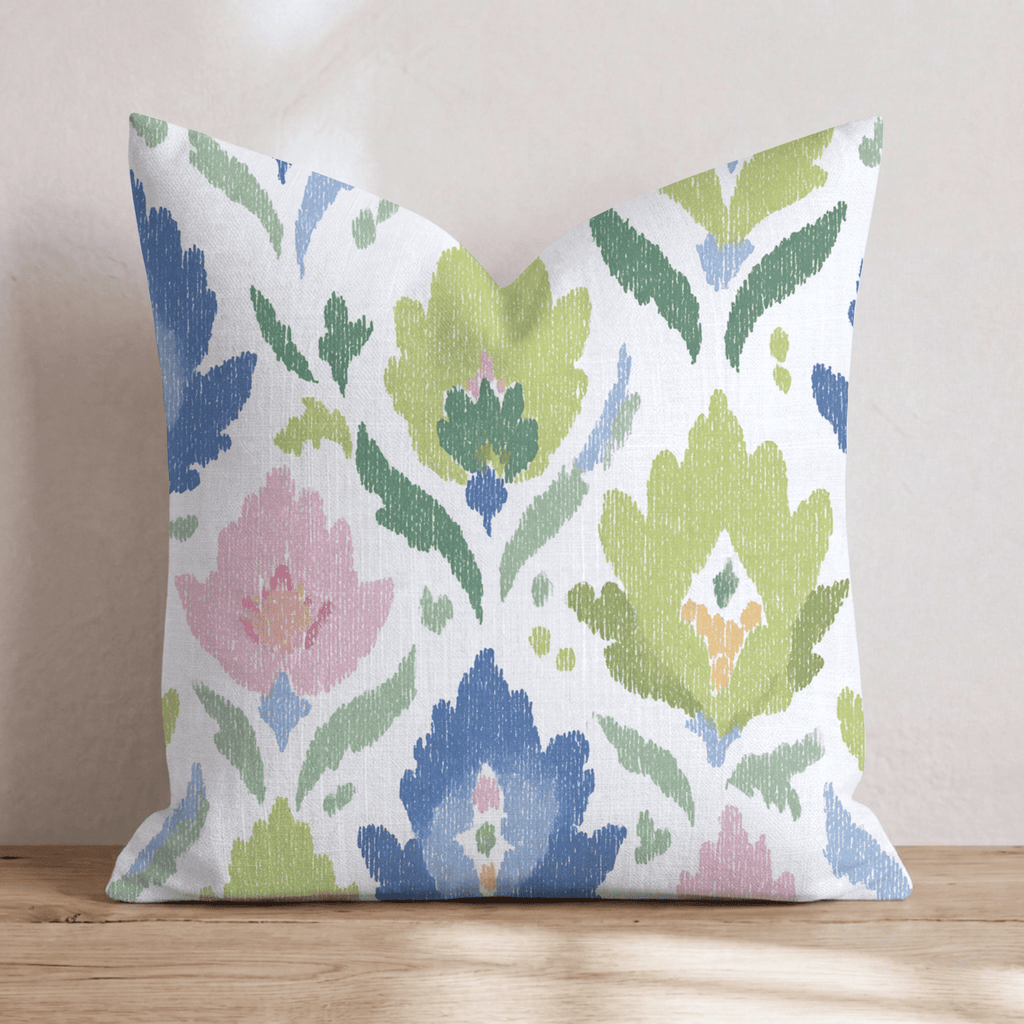 Spring Damask Throw Pillow - Hillcroft Home