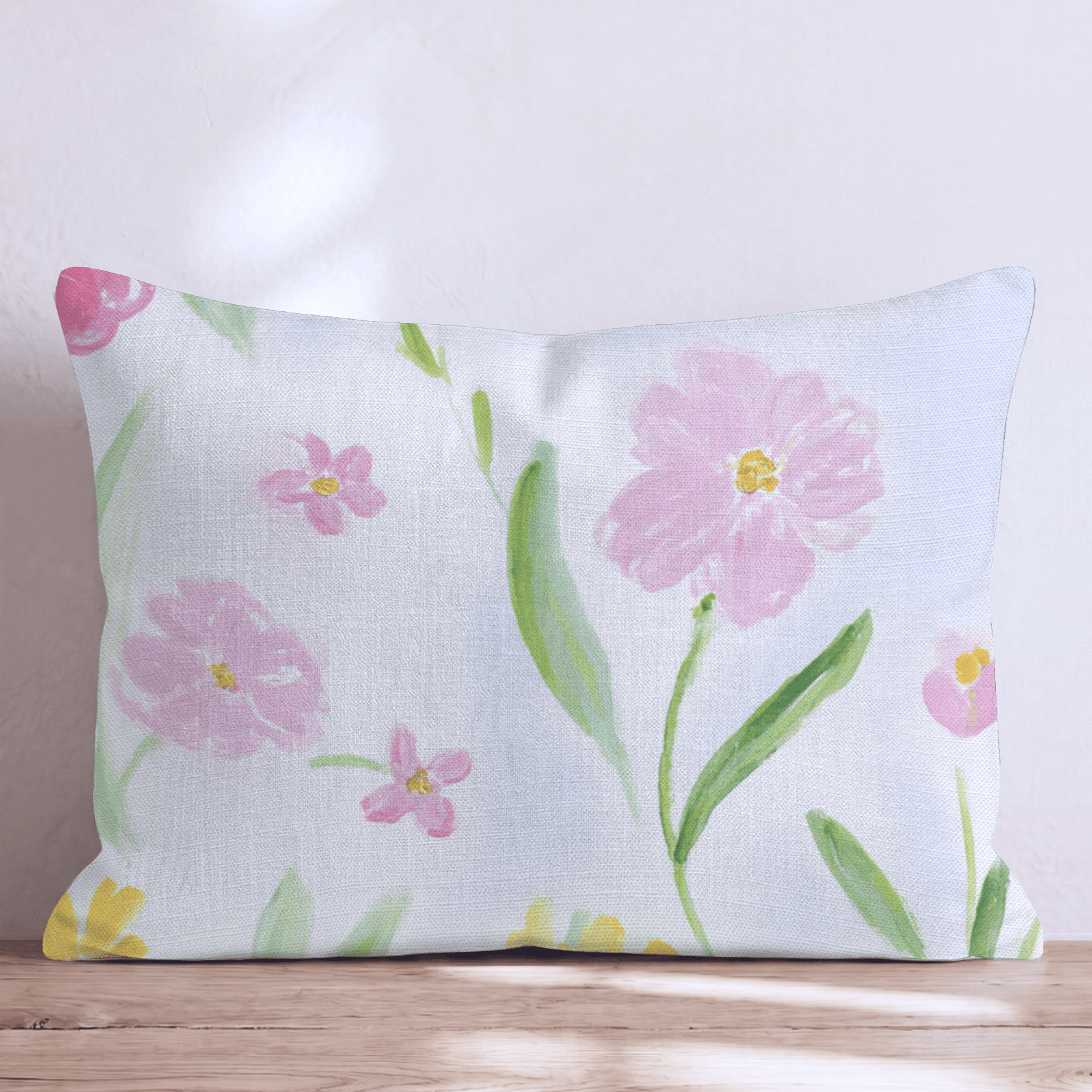 Spring Ditsy Blue Throw Pillow - Hillcroft Home