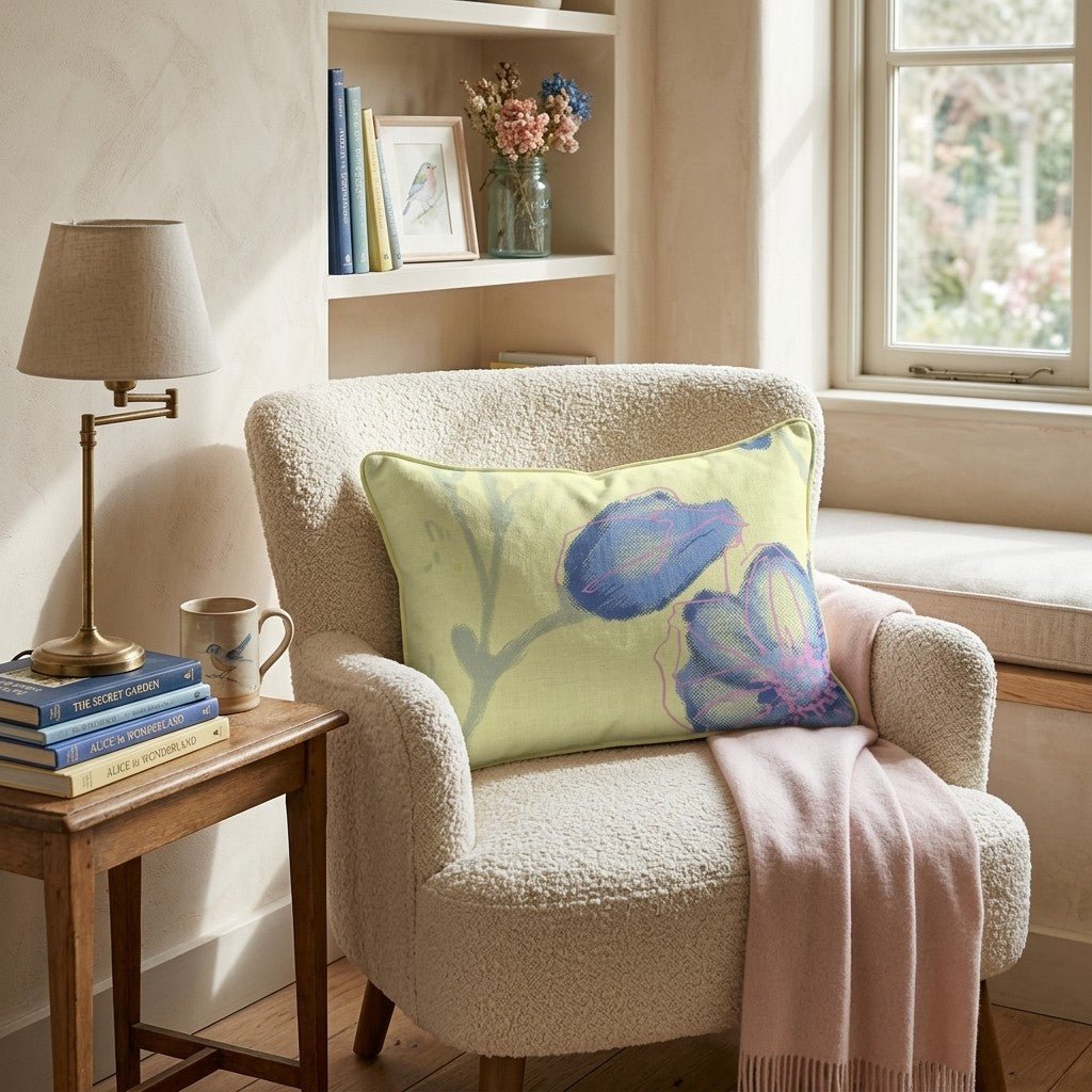 Spring Print Press Throw Pillow - Hillcroft Home