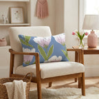 Spring Tulip Bloom Throw Pillow - Hillcroft Home