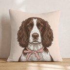 Springer Spaniel Portrait Throw Pillow - Hillcroft Home