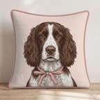 Springer Spaniel Portrait Throw Pillow - Hillcroft Home