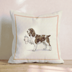 Springer Spaniel Tumbler Throw Pillow - Hillcroft Home