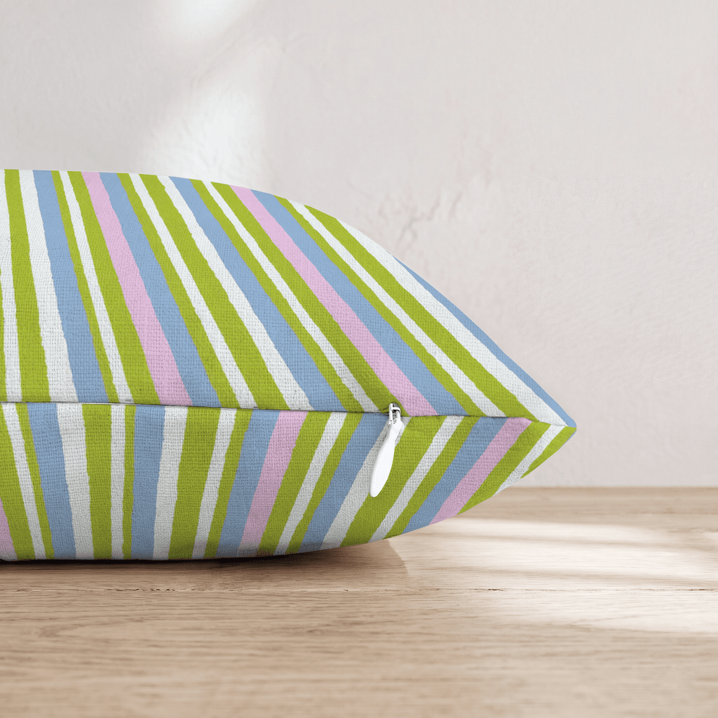 Springy Stripes Throw Pillow - Hillcroft Home