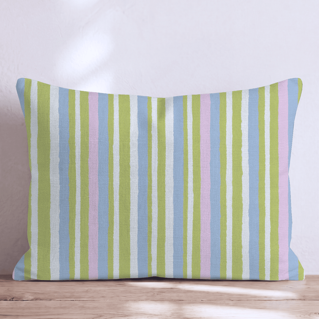 Springy Stripes Throw Pillow - Hillcroft Home