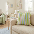 Springy Stripes Throw Pillow - Hillcroft Home