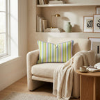 Springy Stripes Throw Pillow - Hillcroft Home