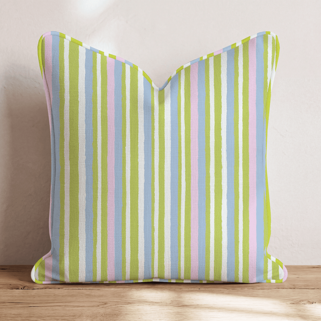 Springy Stripes Throw Pillow - Hillcroft Home