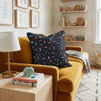 Sprinkle Capsule Dark Throw Pillow - Hillcroft Home