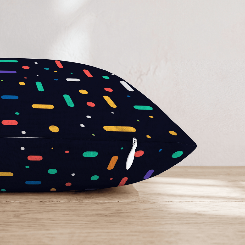 Sprinkle Capsule Dark Throw Pillow - Hillcroft Home