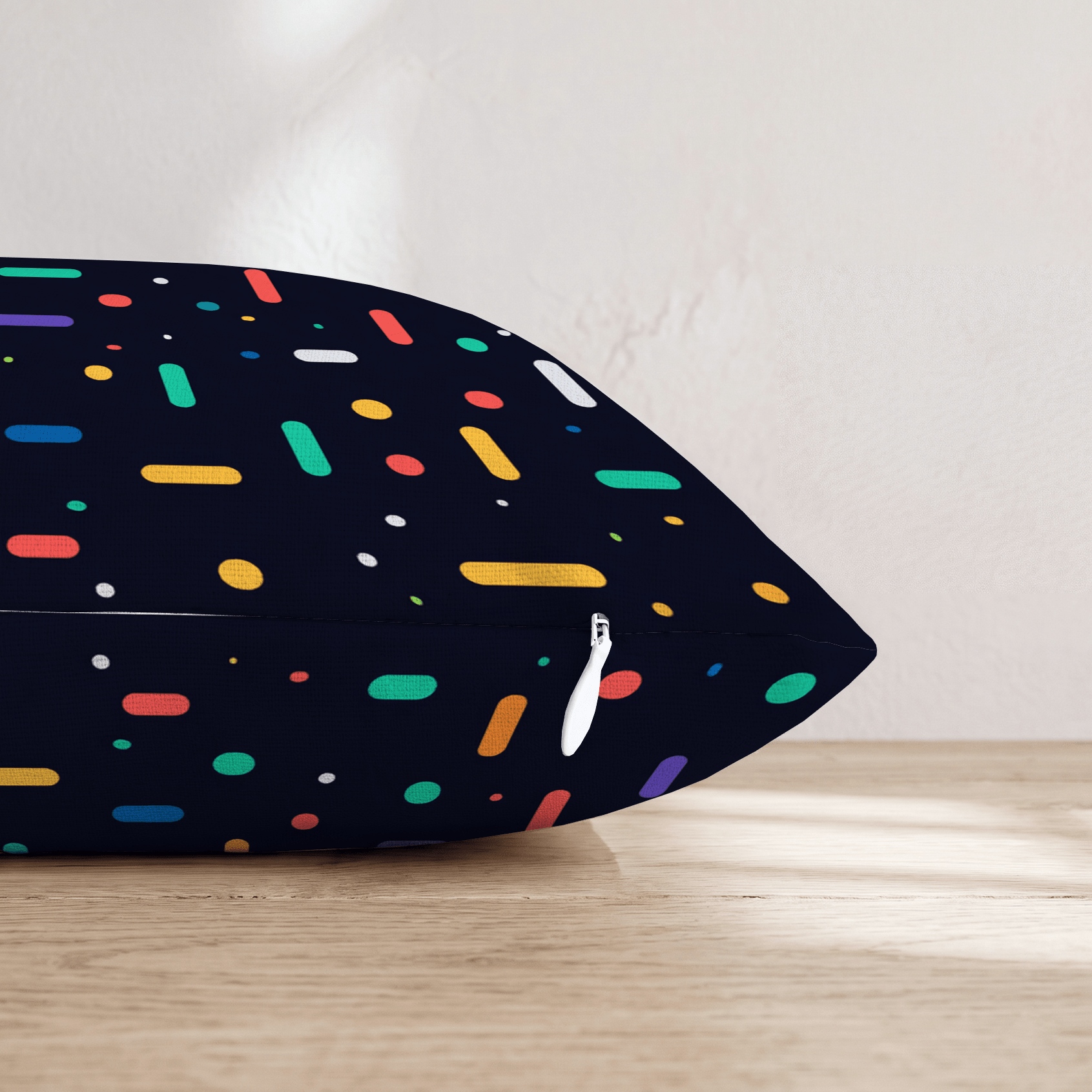 Sprinkle Capsule Dark Throw Pillow - Hillcroft Home