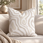 Squiggles and Patterns Toasted Throw Pillow throw pillow - Hillcroft Home