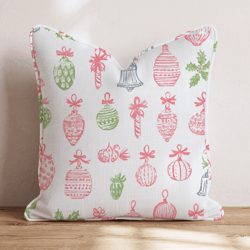 Stamp Style Ornament Gray Throw Pillow - Hillcroft Home