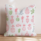 Stamp Style Ornament Gray Throw Pillow - Hillcroft Home