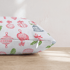 Stamp Style Ornament Gray Throw Pillow - Hillcroft Home