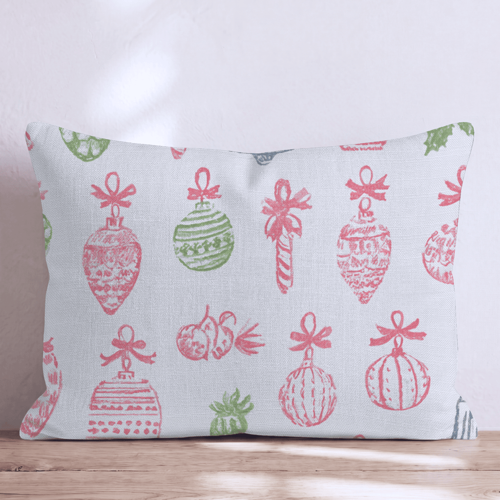 Stamp Style Ornament Gray Throw Pillow - Hillcroft Home