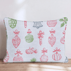 Stamp Style Ornament Gray Throw Pillow - Hillcroft Home
