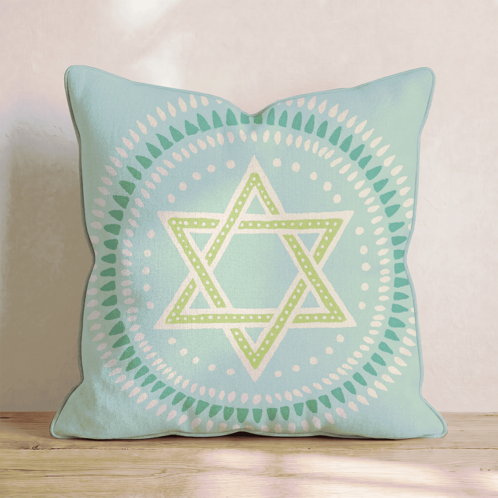 Star of David Circle Throw Pillow - Hillcroft Home