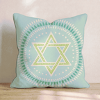 Star of David Circle Throw Pillow - Hillcroft Home