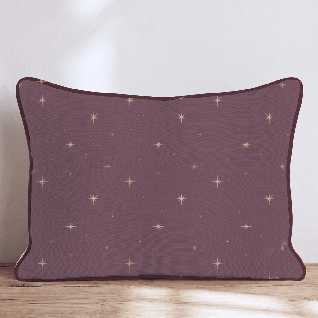 Starlit Burgundy Throw Pillow throw pillow - Hillcroft Home