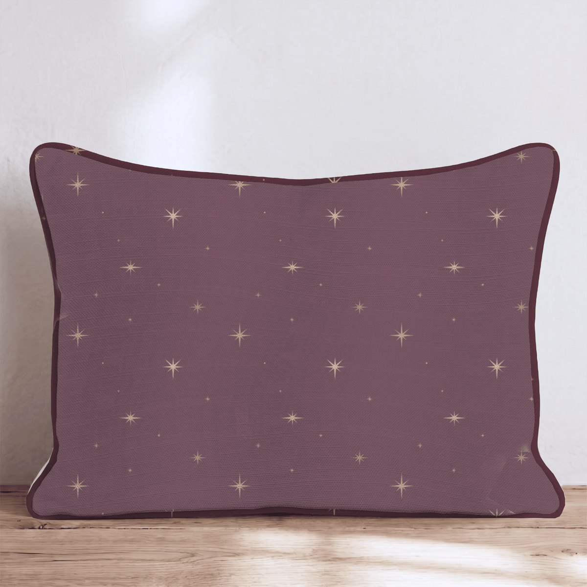 Starlit Burgundy Throw Pillow throw pillow - Hillcroft Home