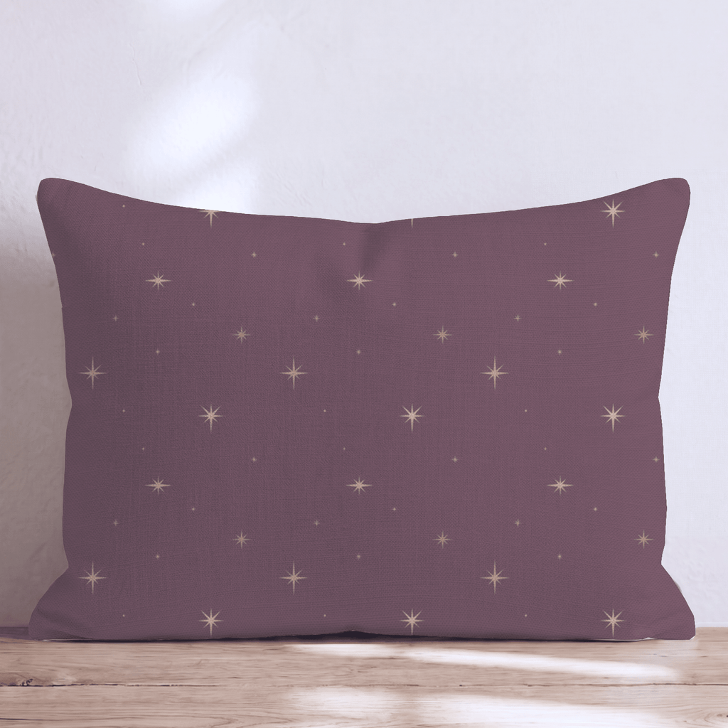 Starlit Burgundy Throw Pillow throw pillow - Hillcroft Home
