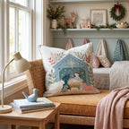 Starlit Manger Scene Throw Pillow throw pillow - Hillcroft Home