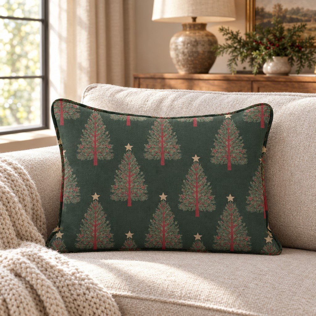 Starlit Spruce Grove Throw Pillow throw pillow - Hillcroft Home