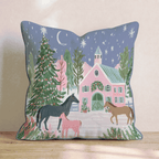 Starlit Stable Foals Throw Pillow - Hillcroft Home