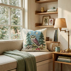 Starry Vintage Owl Throw Pillow - Hillcroft Home