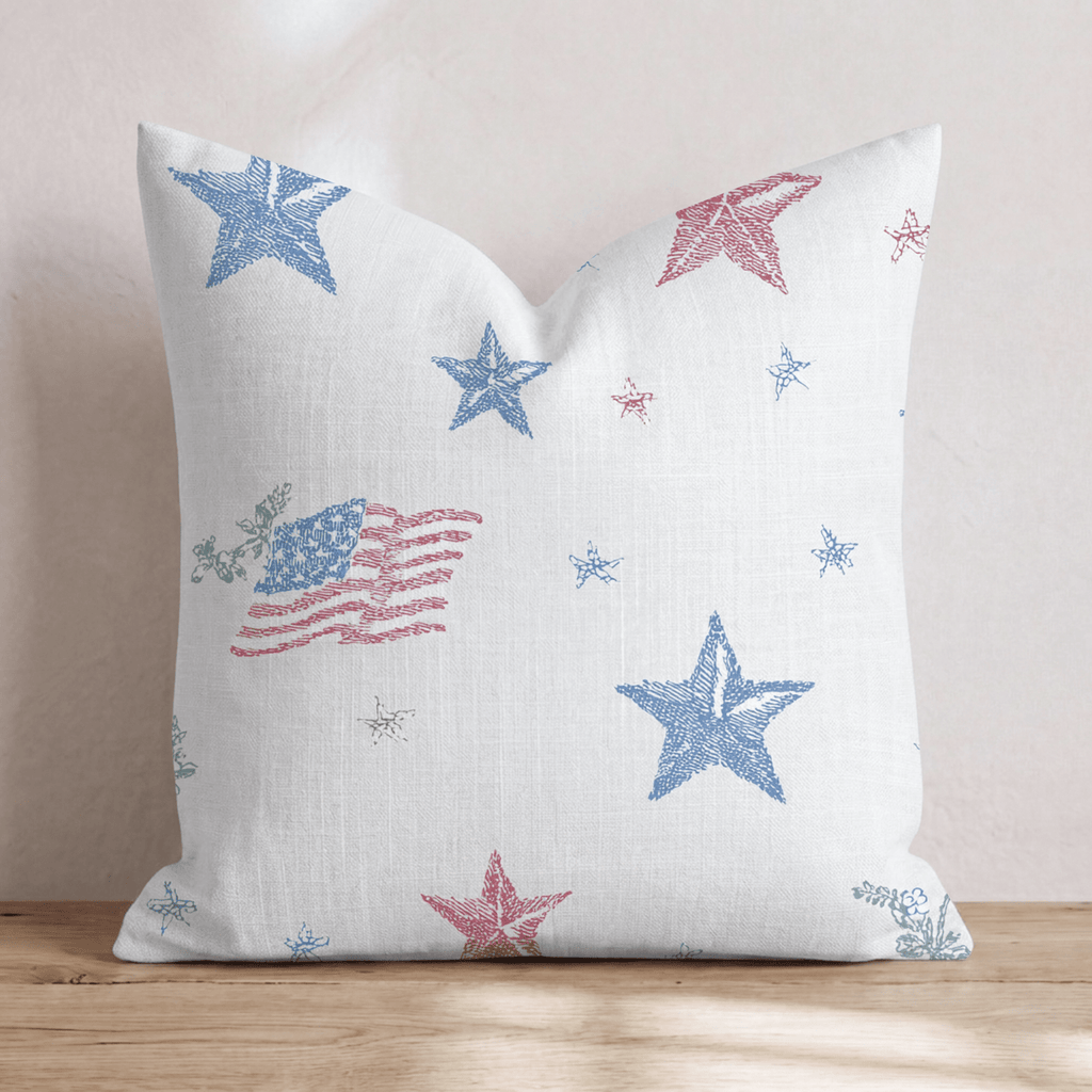 Stars and Flag Throw Pillow - Hillcroft Home