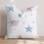 Stars and Flag Throw Pillow - Hillcroft Home