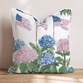 Stars and Hydrangeas Throw Pillow - Hillcroft Home