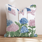 Stars and Hydrangeas Throw Pillow - Hillcroft Home